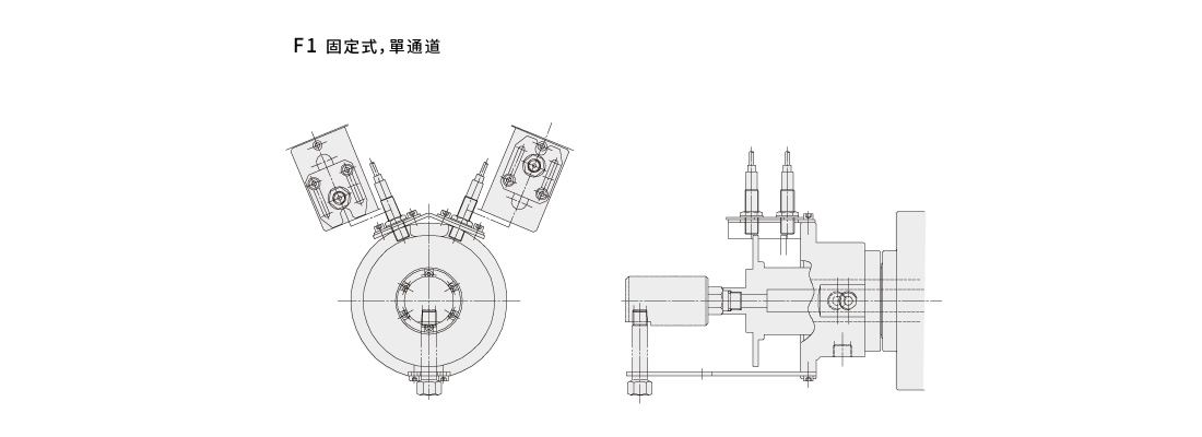 佳贺 Autogrip,回转接头外接型 | RC,回转油压缸